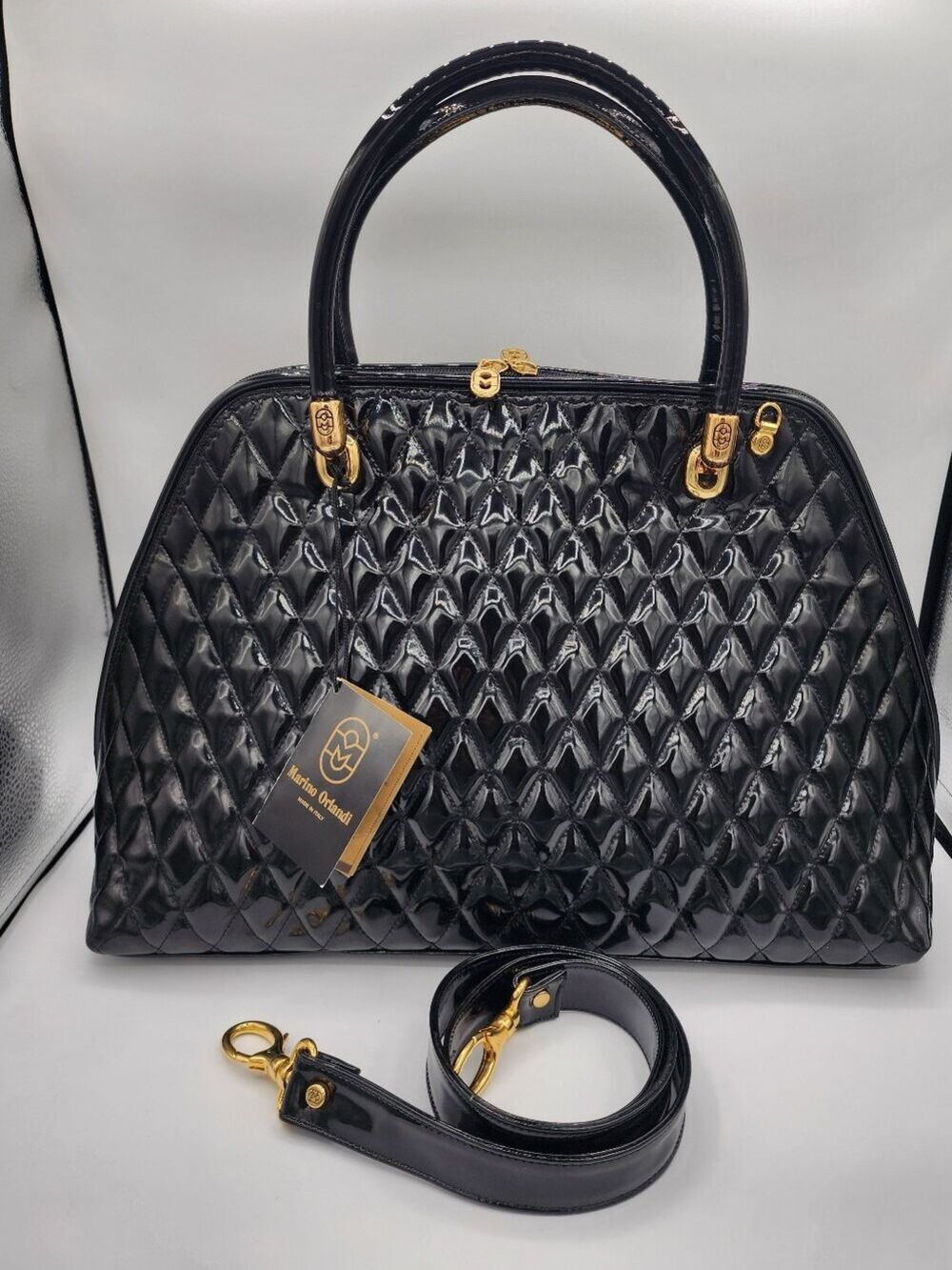 Marino Orlandi Black Leather Handbag